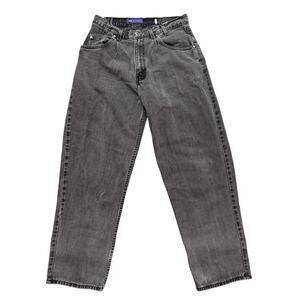 VTG LEVI'S SILVERTAB WASHED BLACK BAGGY DENIM SKATE JEANS 31